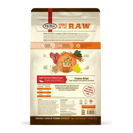 Primal Freeze-Dried Dog Food Kibble in the Raw Beef Recipe