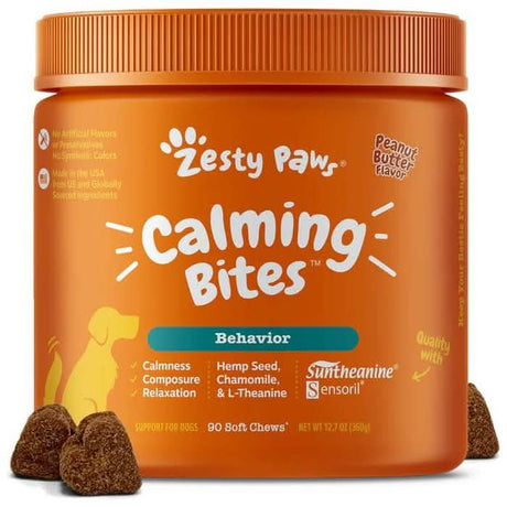 Zesty Paws Calming Bites Peanut Butter Dog