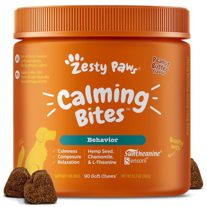 Zesty Paws Calming Bites Peanut Butter Dog