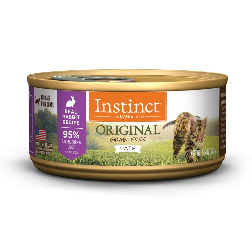 Instinct Wet Cat Food Original Pate 95% Real Rabbit Recipe