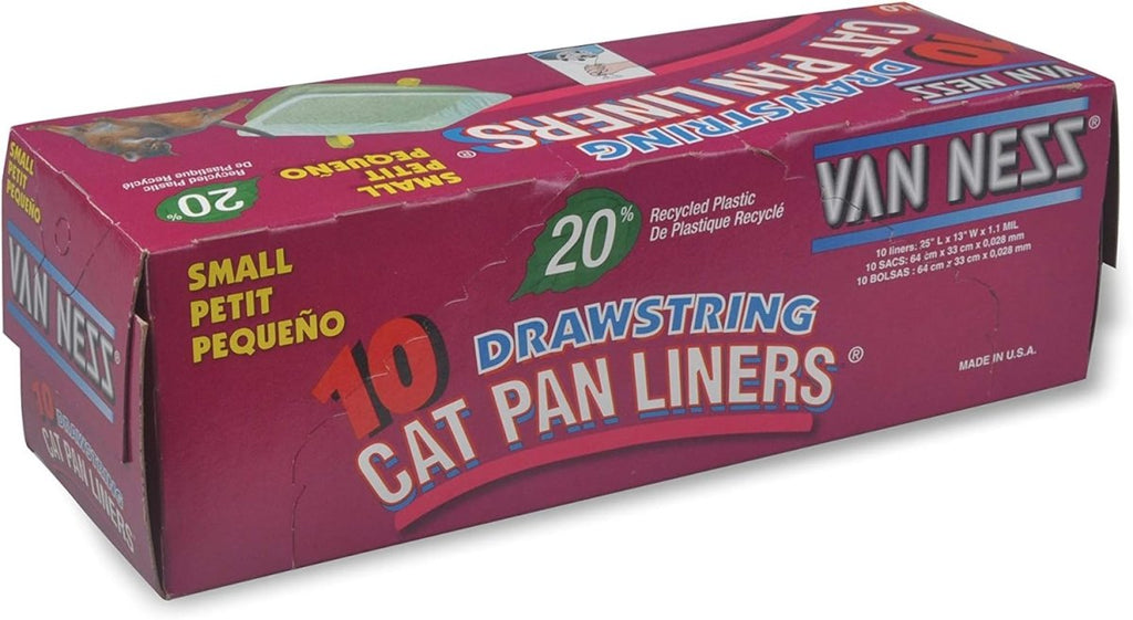 Van Ness Cat Pan Liners Drawstring Small 10 count