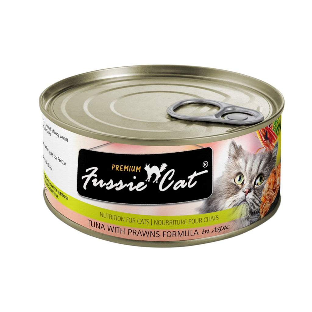 Fussie Cat Wet Cat Food Premium Tuna with Prawns Formula in Aspic