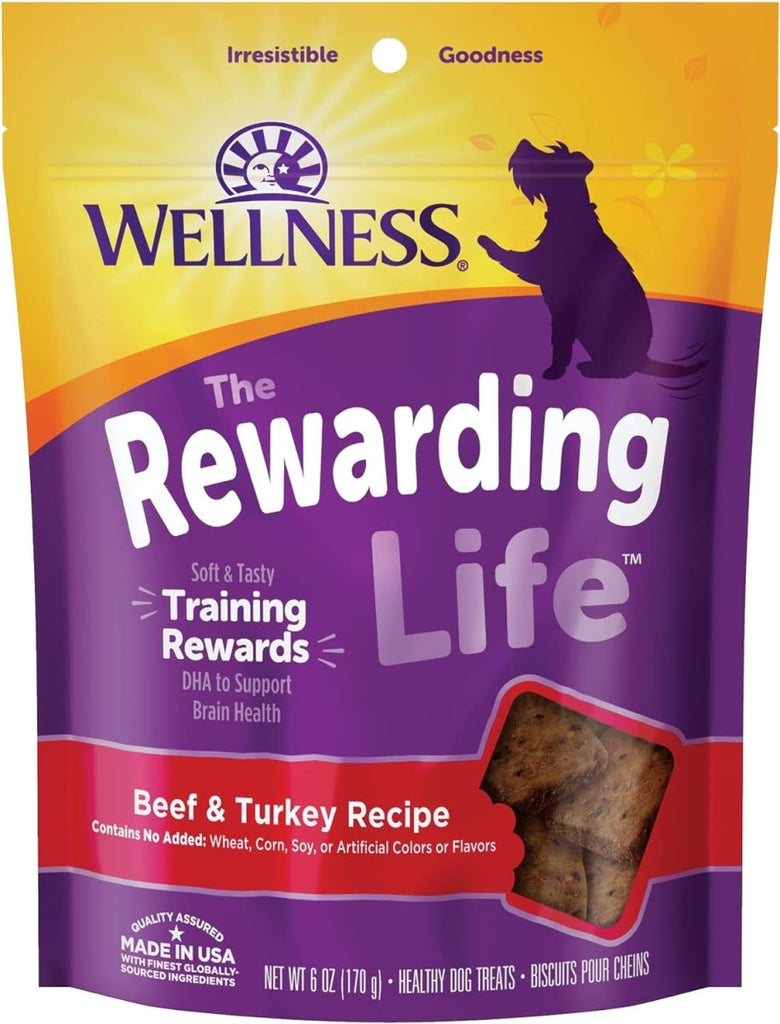 Wellness Dog Treats Soft & Chewy Rewarding Life Beef & Turkey Recipe