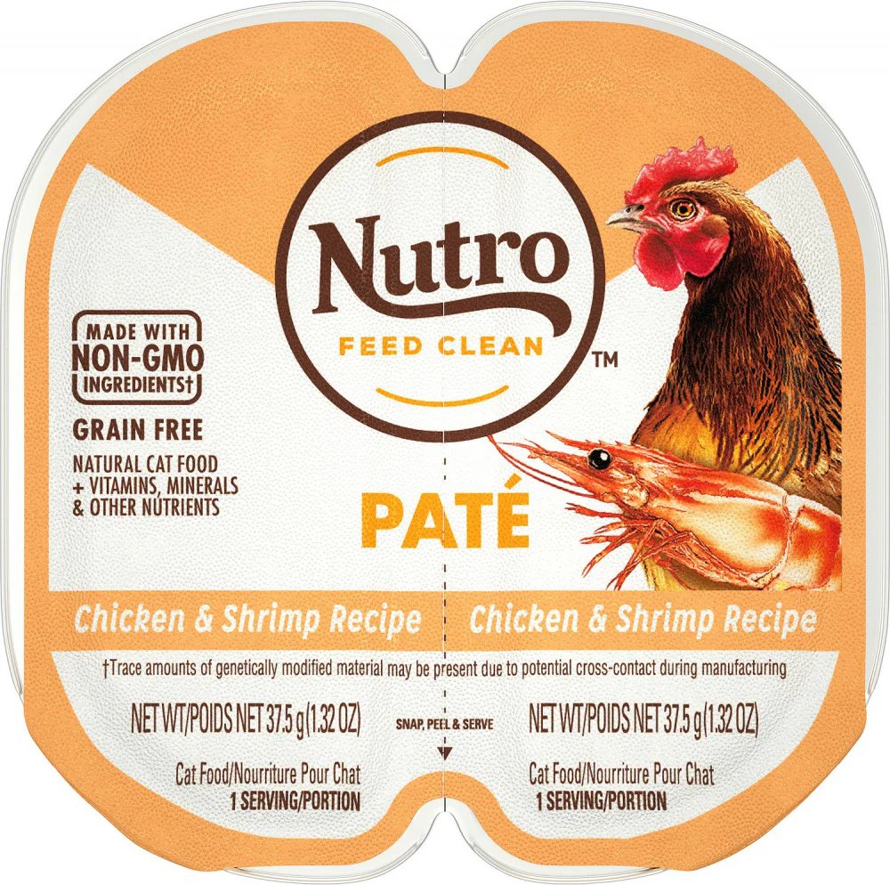 Nutro Wet Cat Food Perfect Portions Pate Chicken & Shrimp Recipe