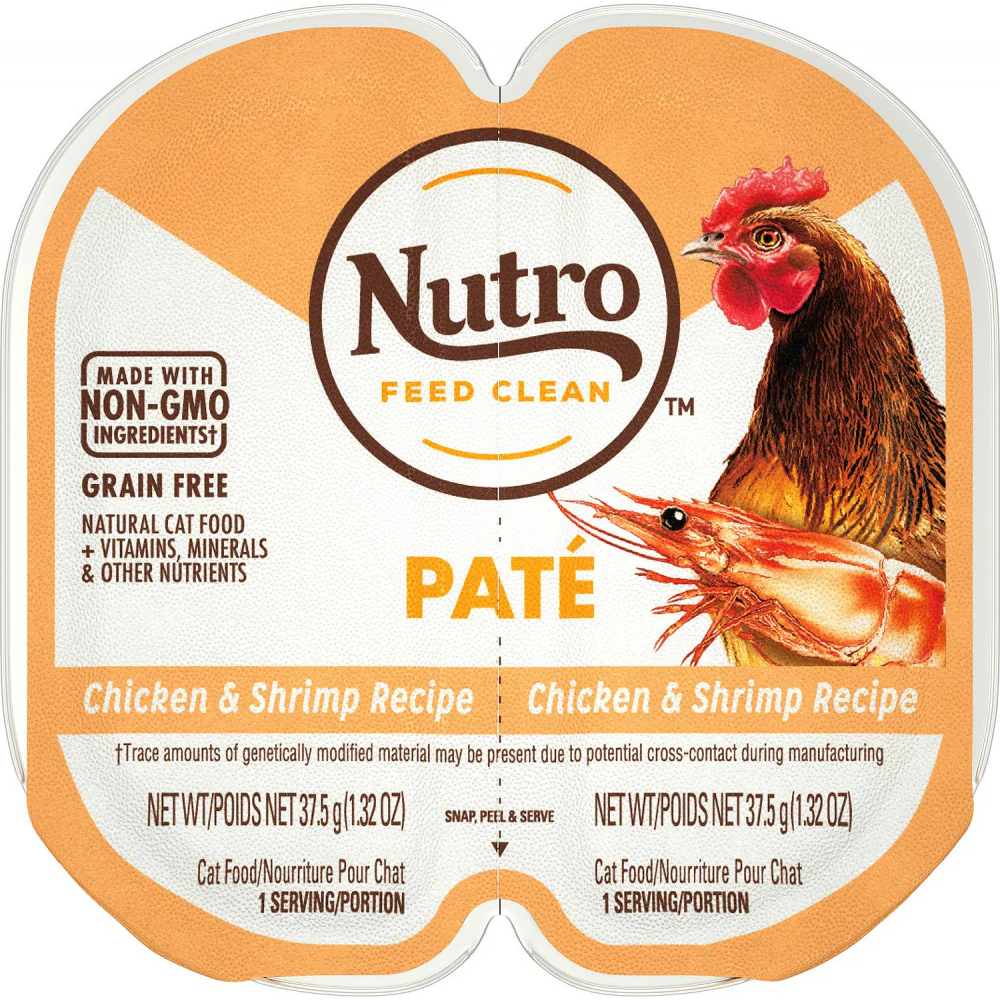 Nutro Wet Cat Food Perfect Portions Pate Chicken & Shrimp Recipe