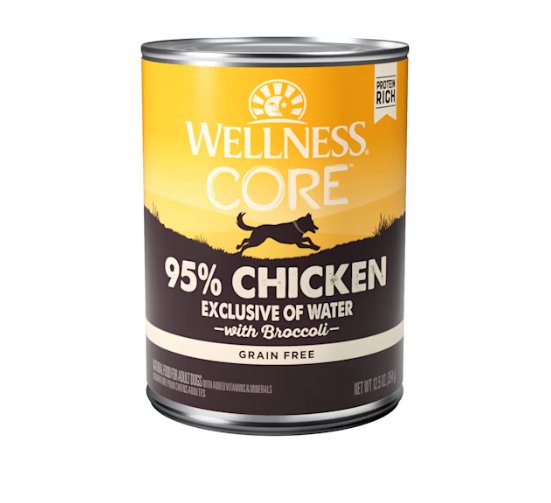 Wellness Wet Dog Food Core 95% Chicken with Broccoli