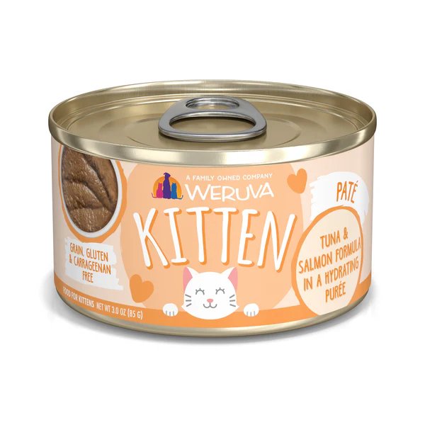 Wervua Wet Cat Food Paté Tuna & Salmon Formula in Hydrating Purée for Kittens