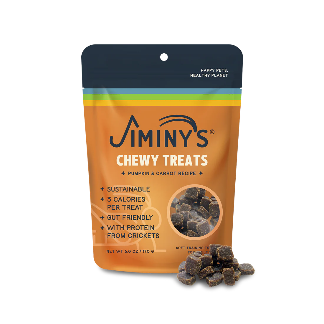 Jiminy's Dog Treat Chewy Cricket Treat Pumpkin & Carrot Recipe