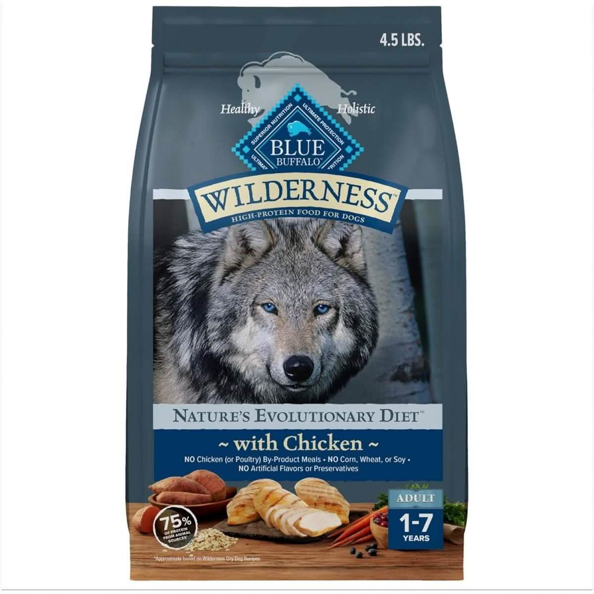 Blue Buffalo Dry Dog Food Wilderness Adult Chicken