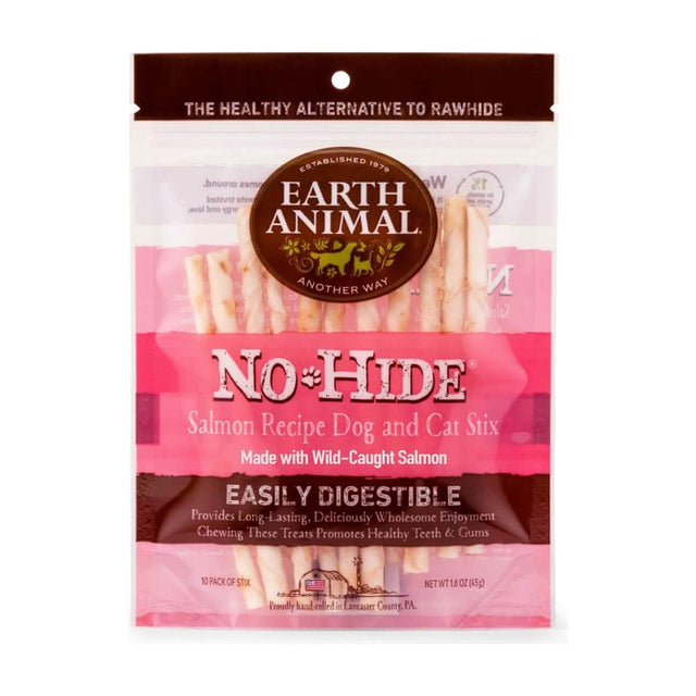 Earth Animal Dog Treat No-Hide Salmon STIX 10 count