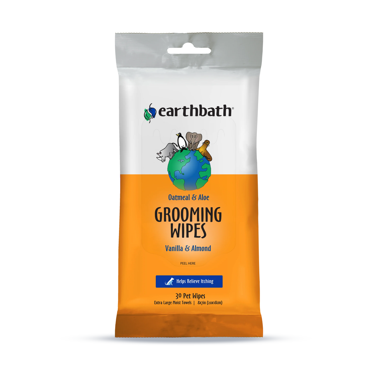 earthbath Oatmeal & Aloe Grooming Wipes Vanilla & Almond