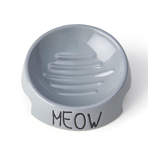 Petrageous Designs Meow Inverted Bowl - Gray