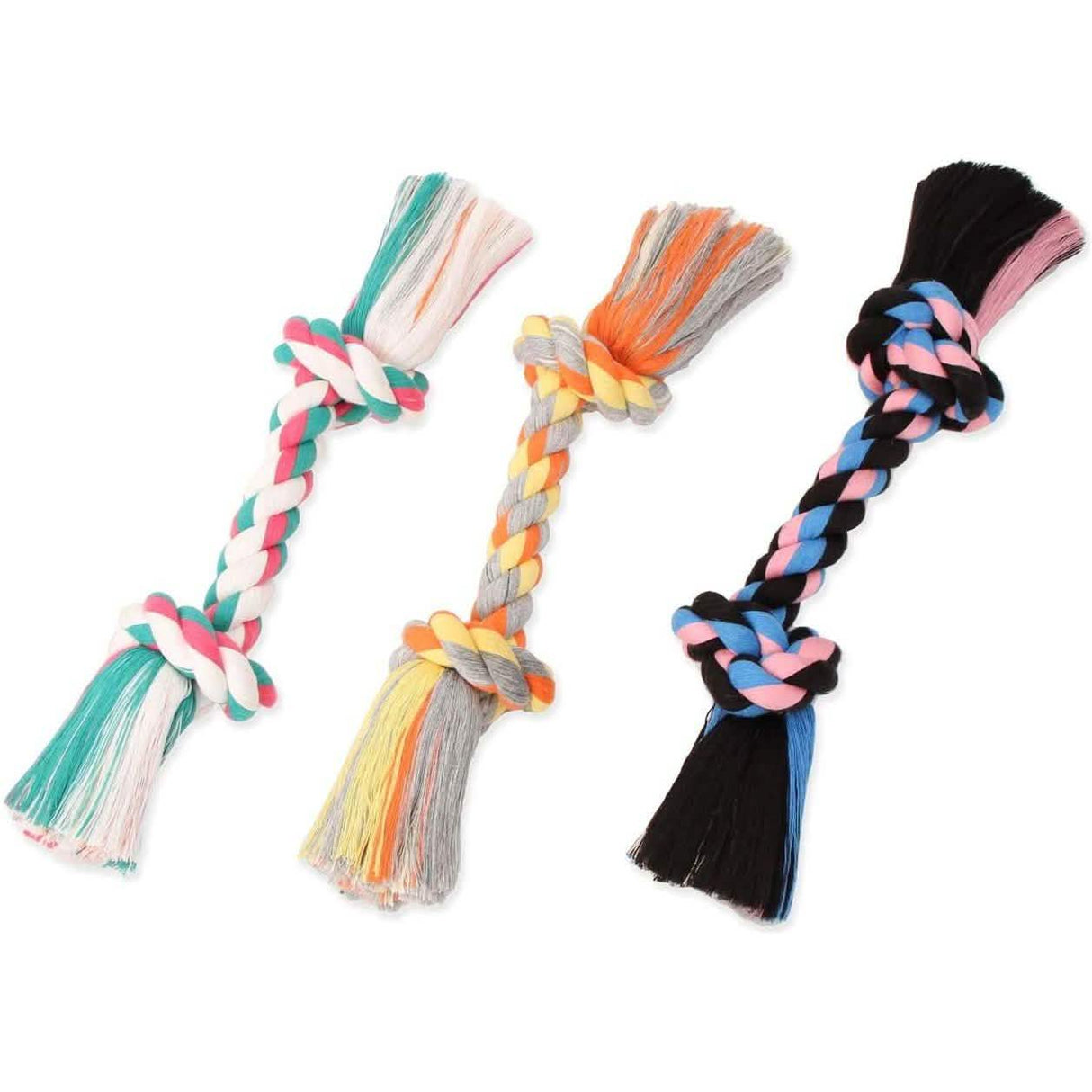 Mammoth Dog Toy Flossy Chews Color Rope Bone - Assorted Sizes and Colors