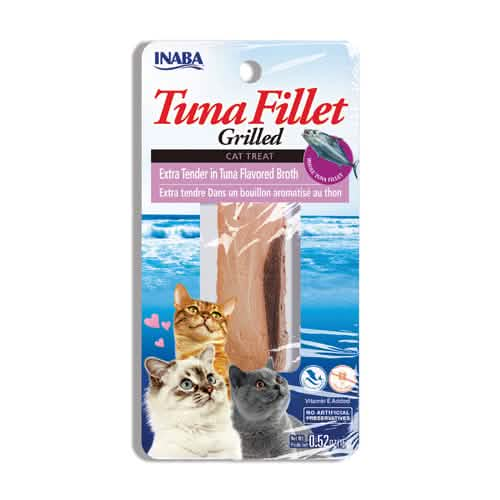 Inaba Cat Treat Grilled Tuna Fillet Extra Tender in Tuna Flavored Broth