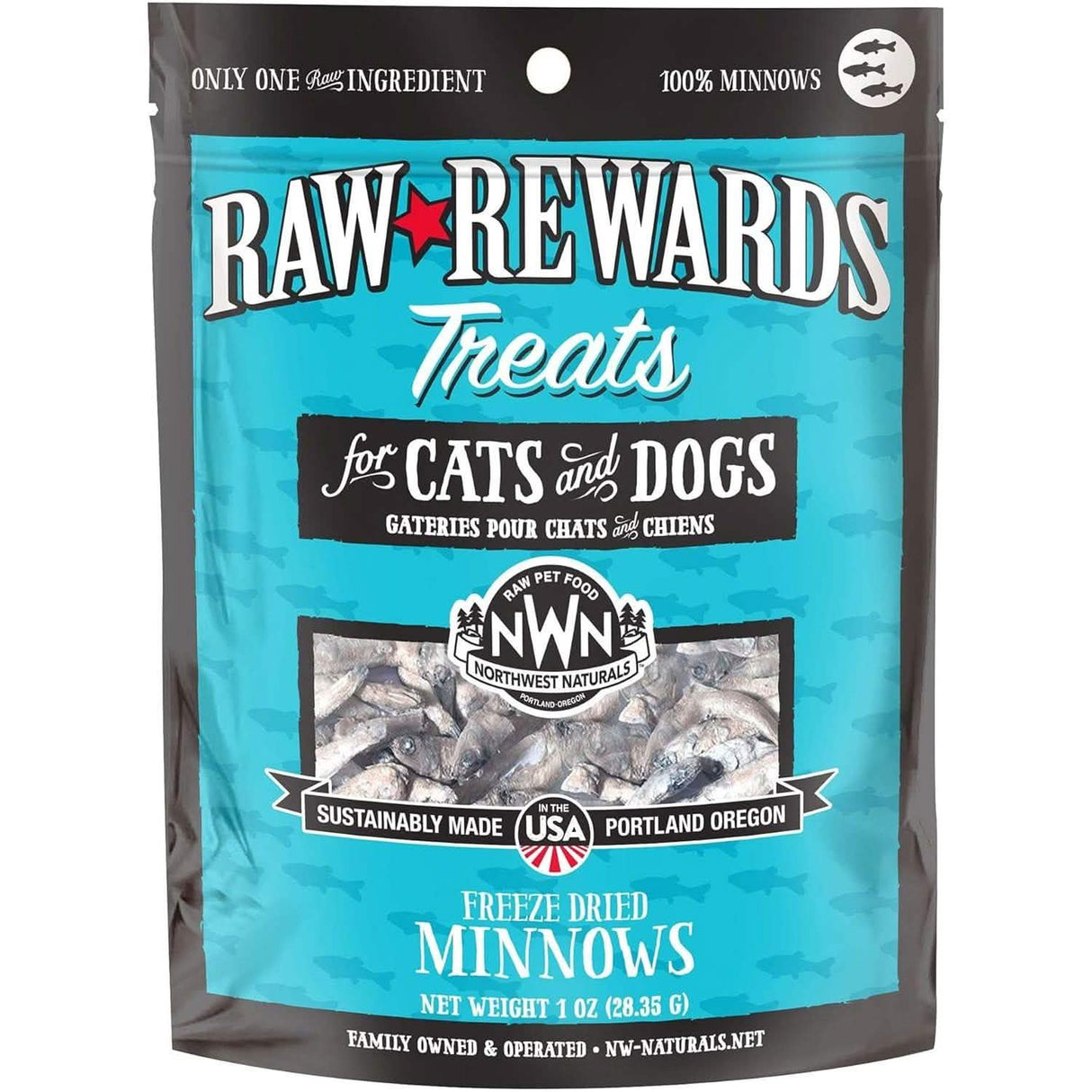 Raw Rewards Dog & Cat Treat Freeze Dried Minnows