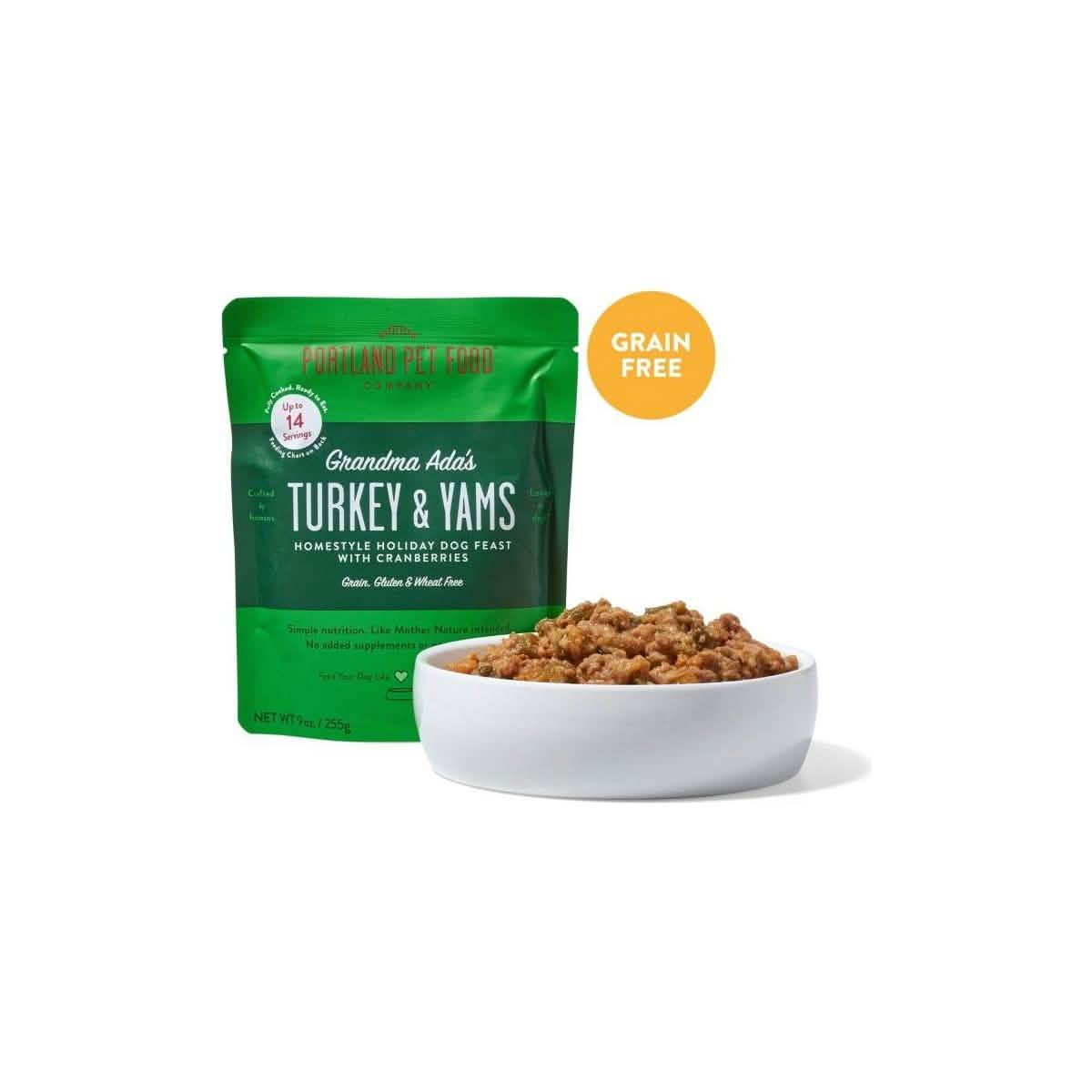 Portland Pet Food Company Cooked Refrigerated Dog Food Grandma Ada's Turkey & Yams