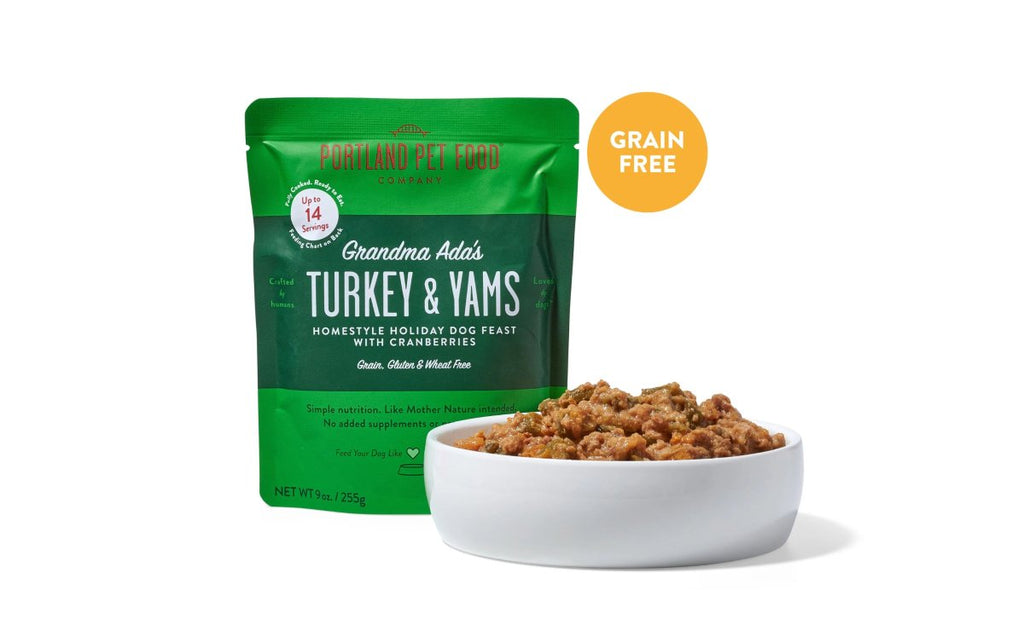 Portland Pet Food Company Cooked Refrigerated Dog Food Grandma Ada's Turkey & Yams