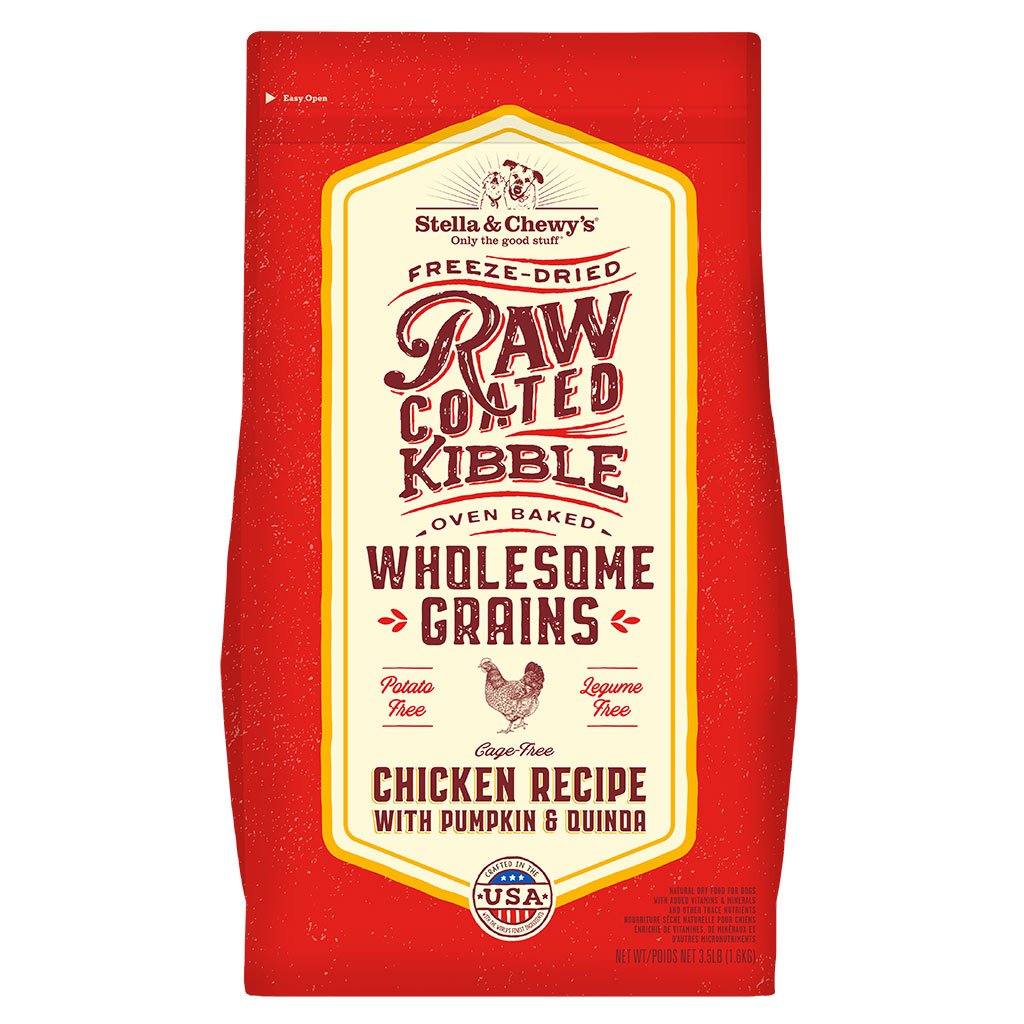 Stella &amp; Chewy's Dry Dog Food Raw Coated Kibble Wholesome Grains Chicken Recipe