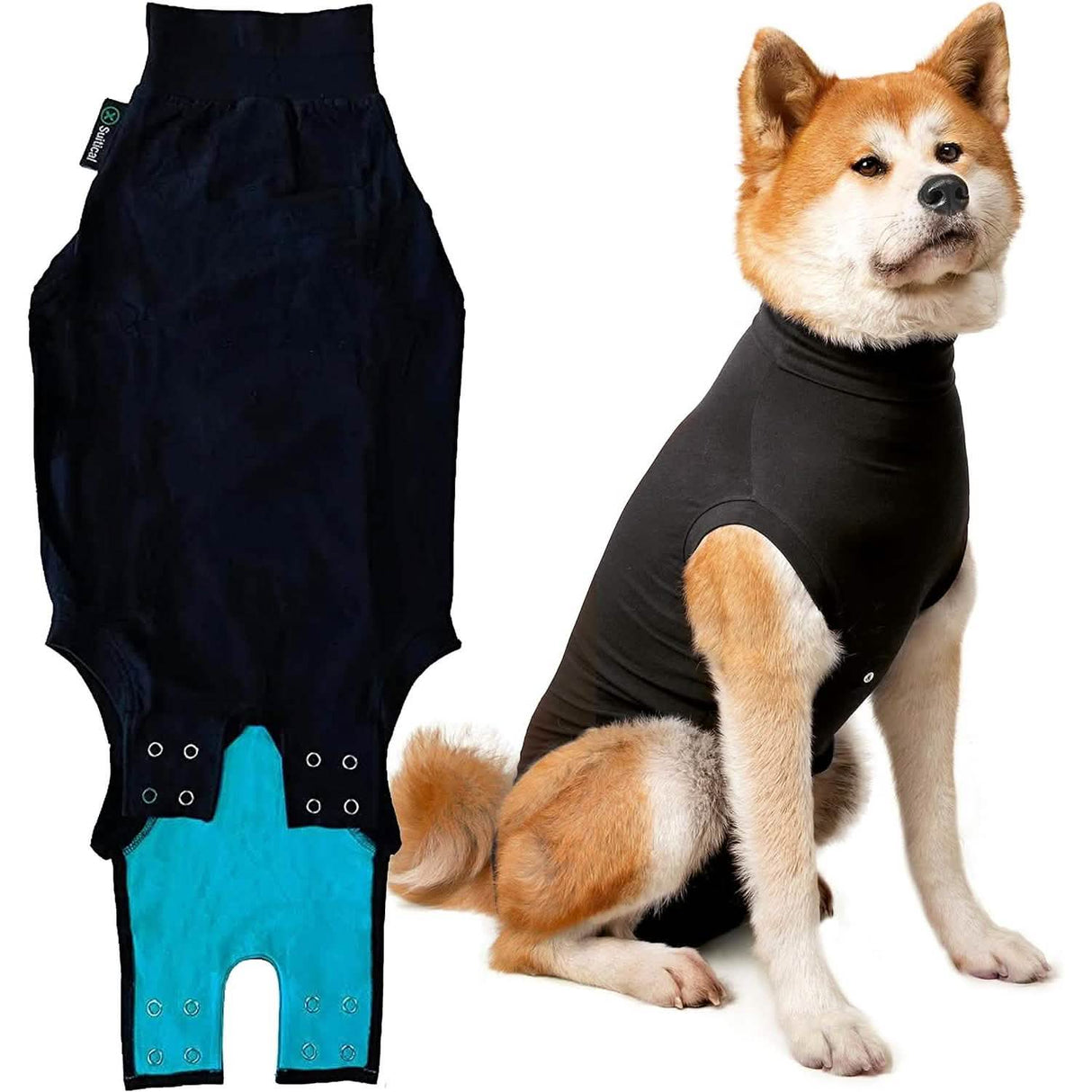 Suitical Recovery Suit for Dogs - Black