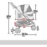 Pet Gear No-Zip Special Edition 3 Wheel Pet Stroller