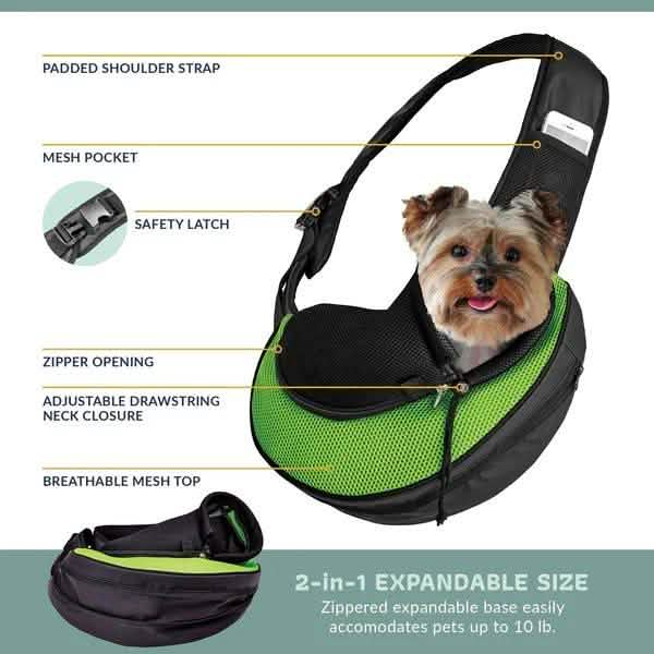 Katziela Pet Carrier Expandable Sling Bag