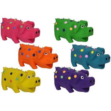 MultiPet Dog Toy Latex Globlets Pig - Assorted Colors