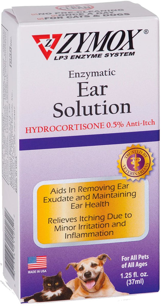 Zymox Ear Solution with Hydrocortisone for Dogs &amp; Cats