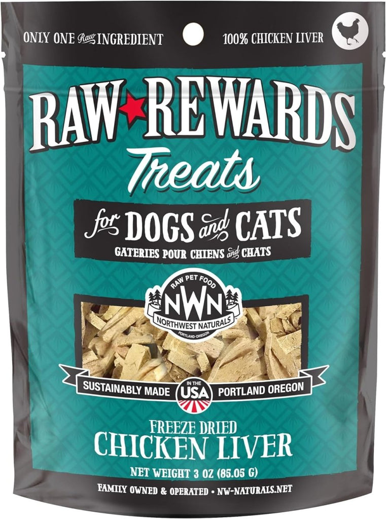 Raw Rewards Dog & Cat Treat Freeze Dried Chicken Liver