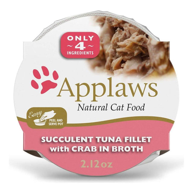 Applaws Wet Cat Food Tuna Fillet with Crab Recipe in Broth