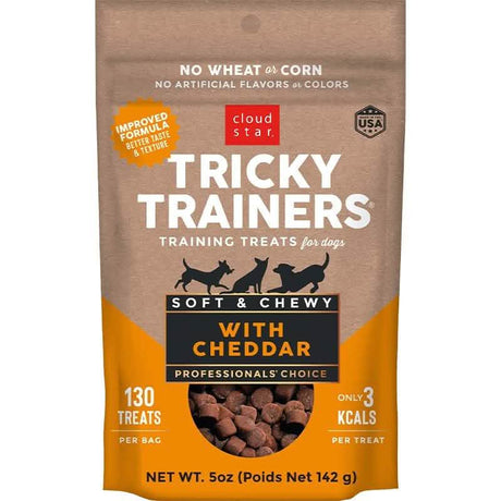 Cloud Star Dog Treat Tricky Trainers Soft &amp; Chewy with Cheddar