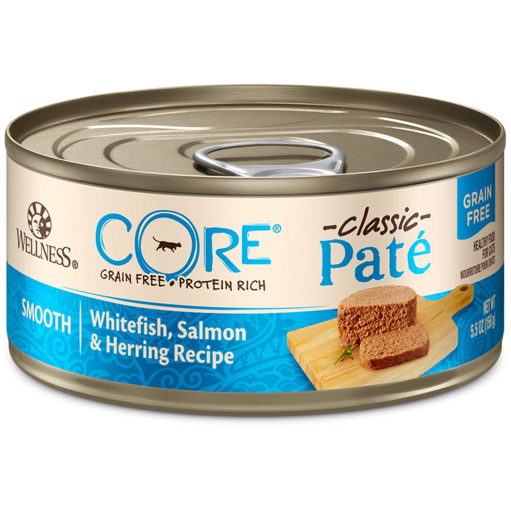 Wellness Wet Cat Food Core Classic Paté Smooth Whitefish, Salmon & Herring Recipe