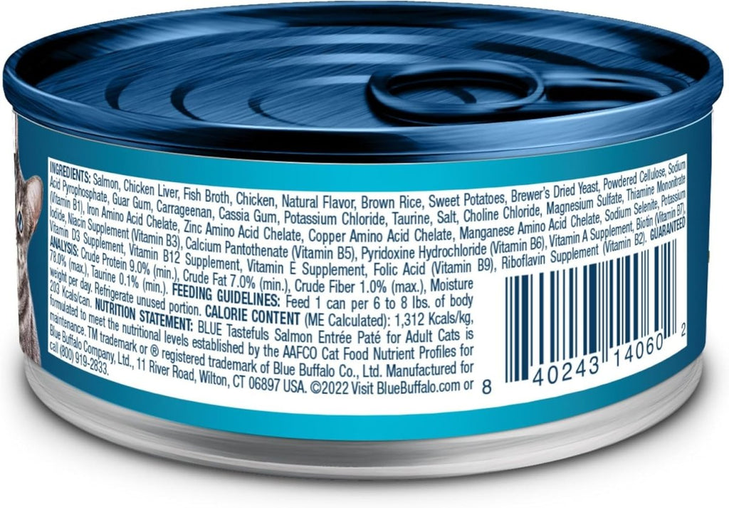 Blue Buffalo Wet Cat Food Tastefuls Paté Salmon Entrée