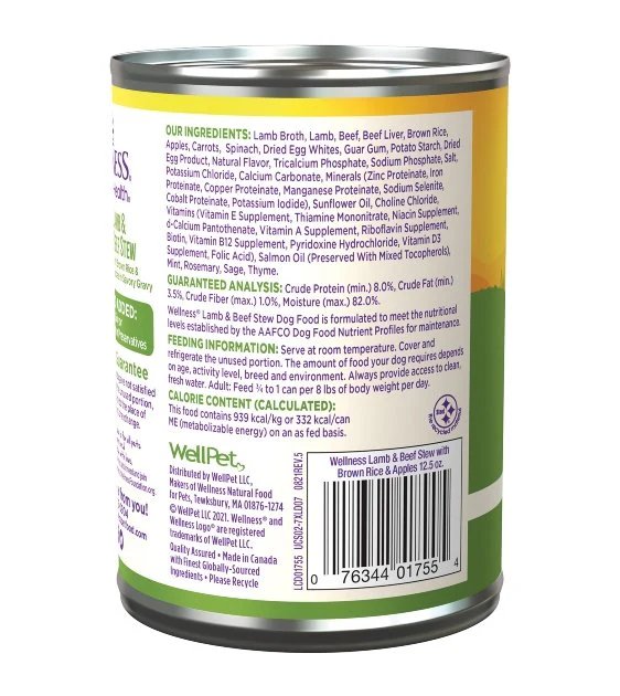 Wellness Wet Dog Food Complete Health Lamb & Beef Stew