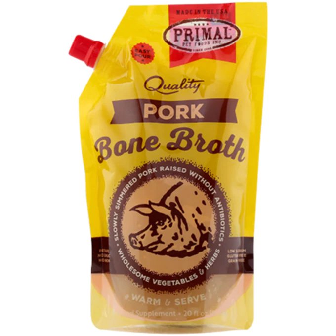 Primal Dog &amp; Cat Food Topper Frozen Pork Bone Broth