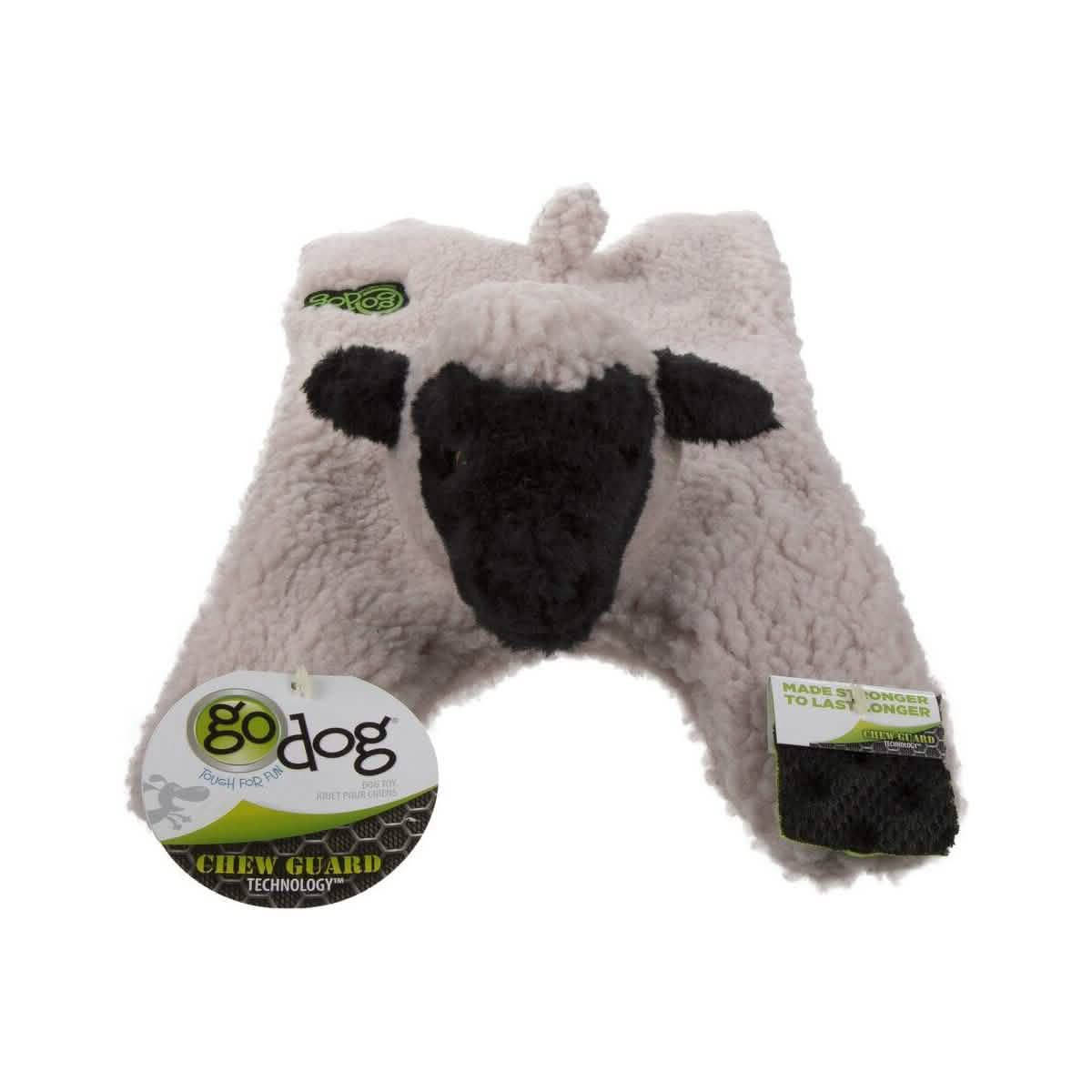 GoDog Dog Toy Barnyard Buddies Flattie Lamb