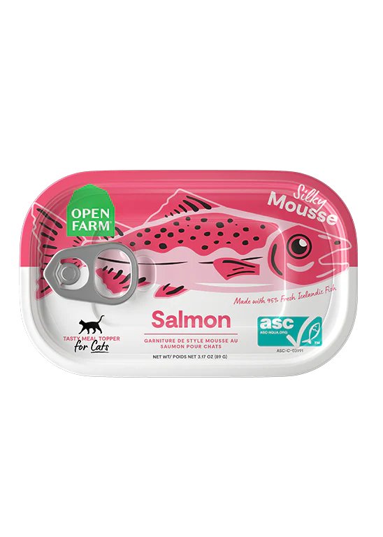 Open Farm Wet Cat Food Topper Salmon Mousse Recipe