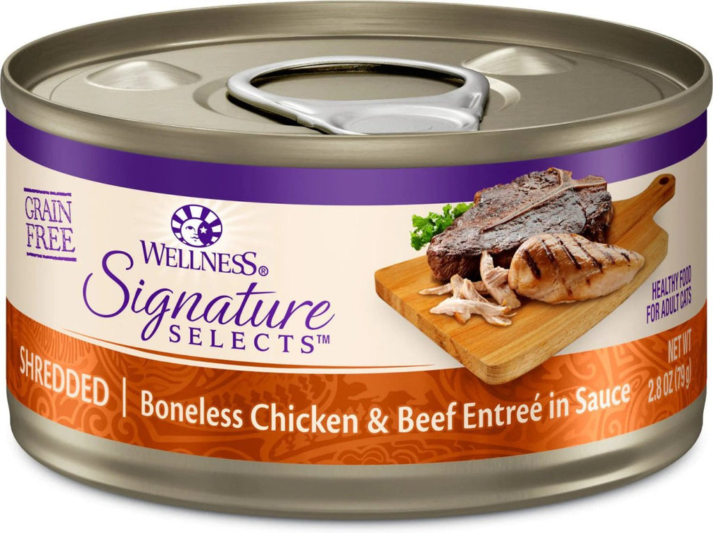 Wellness Wet Cat Food Core Signature Selects Shredded Boneless Chicken & Beef Entrée in Sauce