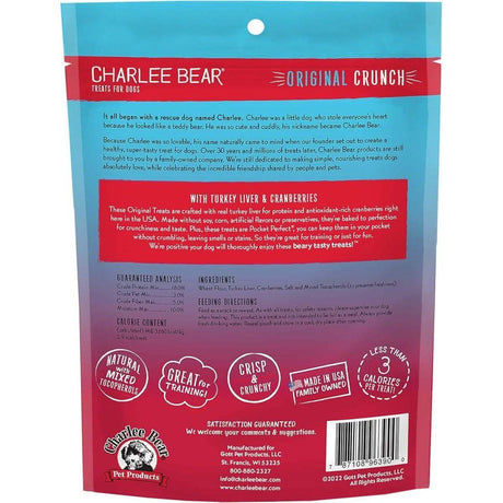 Charlee Bear Dog Treat Original Crunch with Turkey Liver & Cranberries