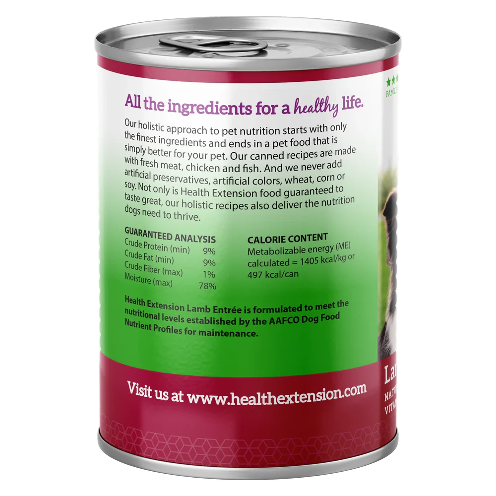 Health Extension Wet Dog Food Lamb