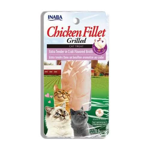 Inaba Cat Treat Grilled Chicken Fillet Extra Tender in Crab Flavored Broth