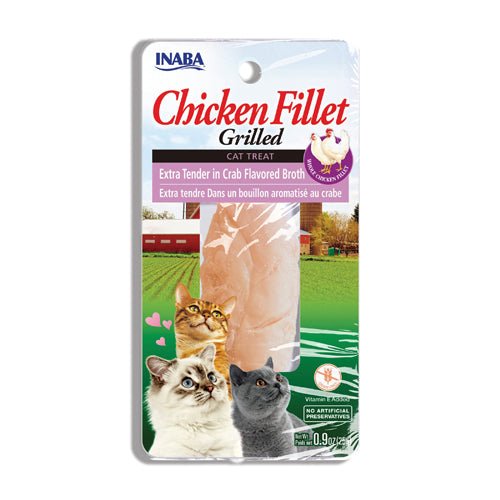 Inaba Cat Treat Grilled Chicken Fillet Extra Tender in Crab Flavored Broth