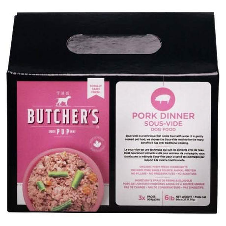 The Butcher's Pup Cooked Frozen Dog Food Pork Dinner