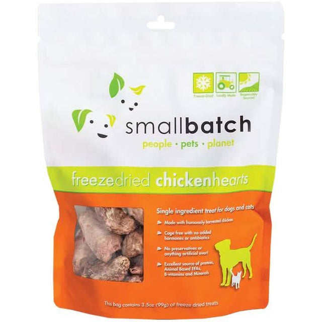 SmallBatch Dog Treat Freeze-Dried ChickenHearts