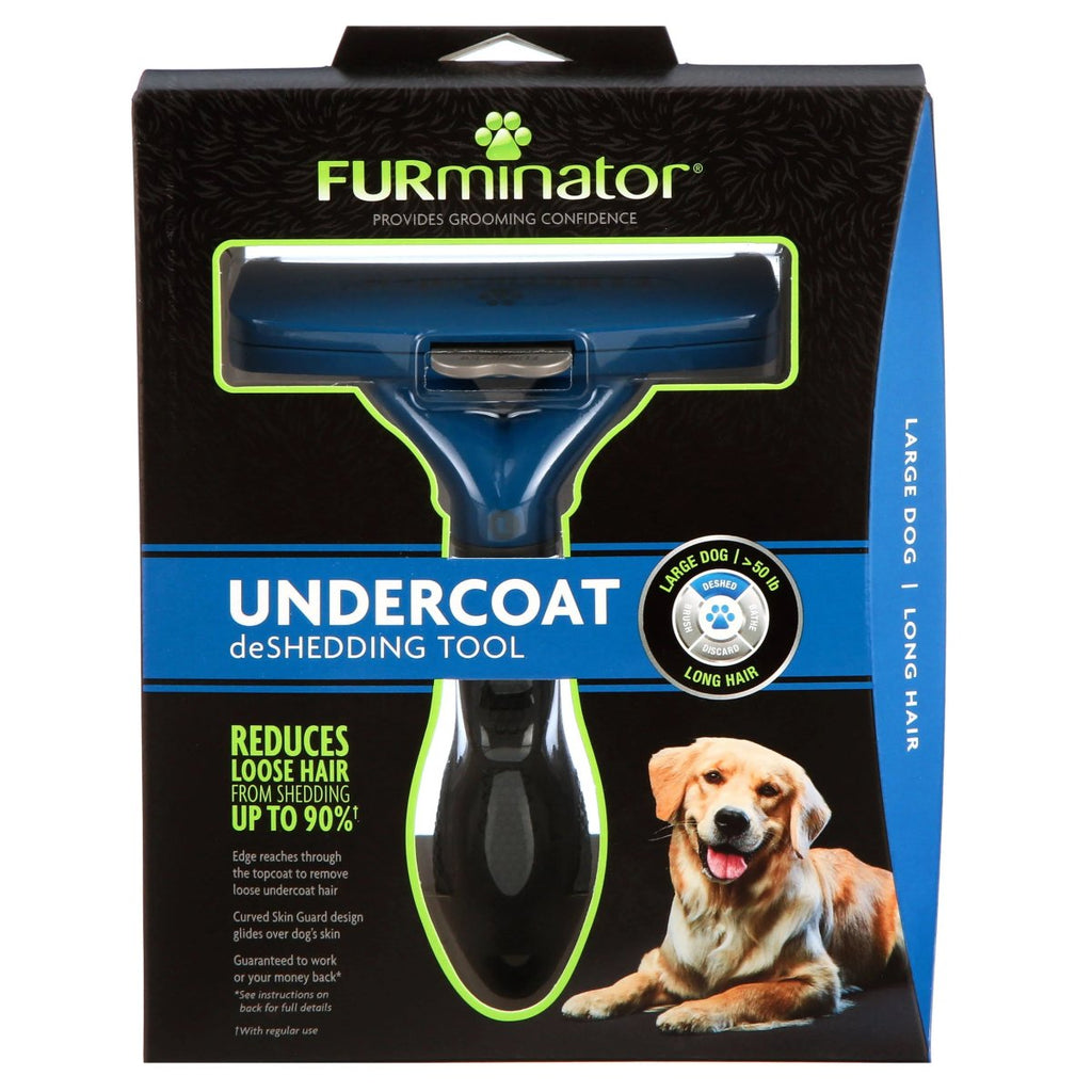 FURminator Undercoat Deshedding Tool for Dogs - Large, Long Hair