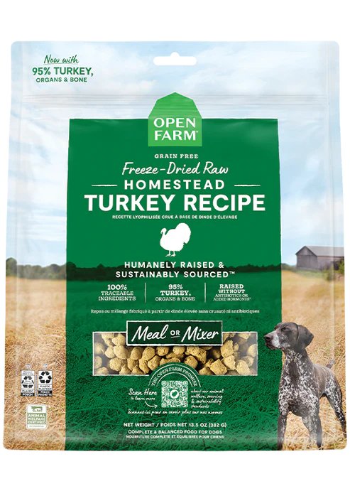 Open Farm Freeze-Dried Raw Dog Food Homestead Turkey Recipe