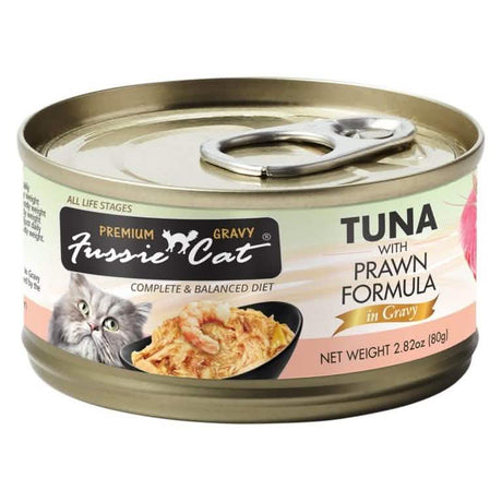 Fussie Cat Wet Cat Food Tuna with Prawn Formula in Gravy