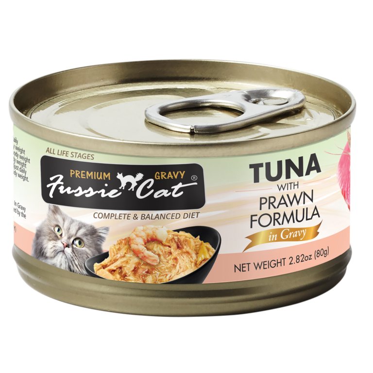 Fussie Cat Wet Cat Food Tuna with Prawn Formula in Gravy