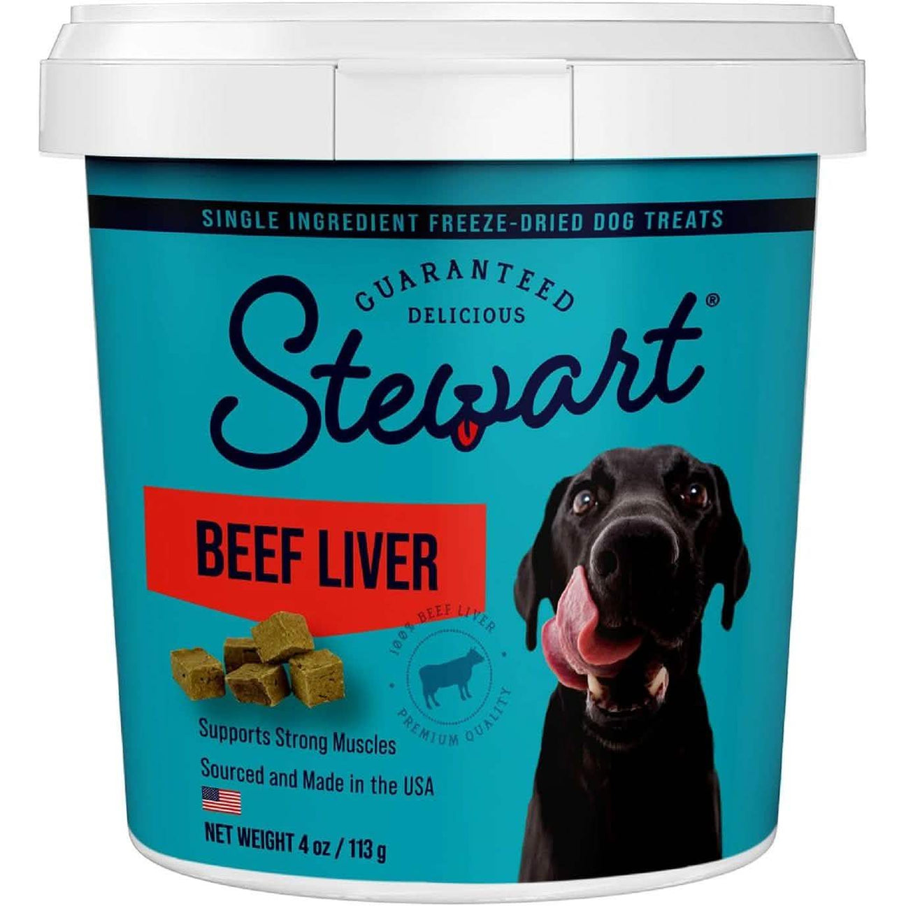 Stewart Dog Treat Freeze-Dried Beef Liver Tub