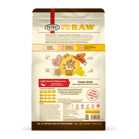 Primal Freeze-Dried Dog Food Kibble in the Raw Puppy Recipe