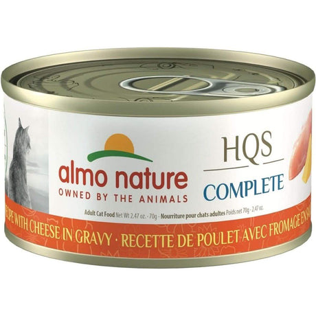 Almo Nature Wet Cat Food HQS Complete Chicken Recipe with Cheese in Gravy